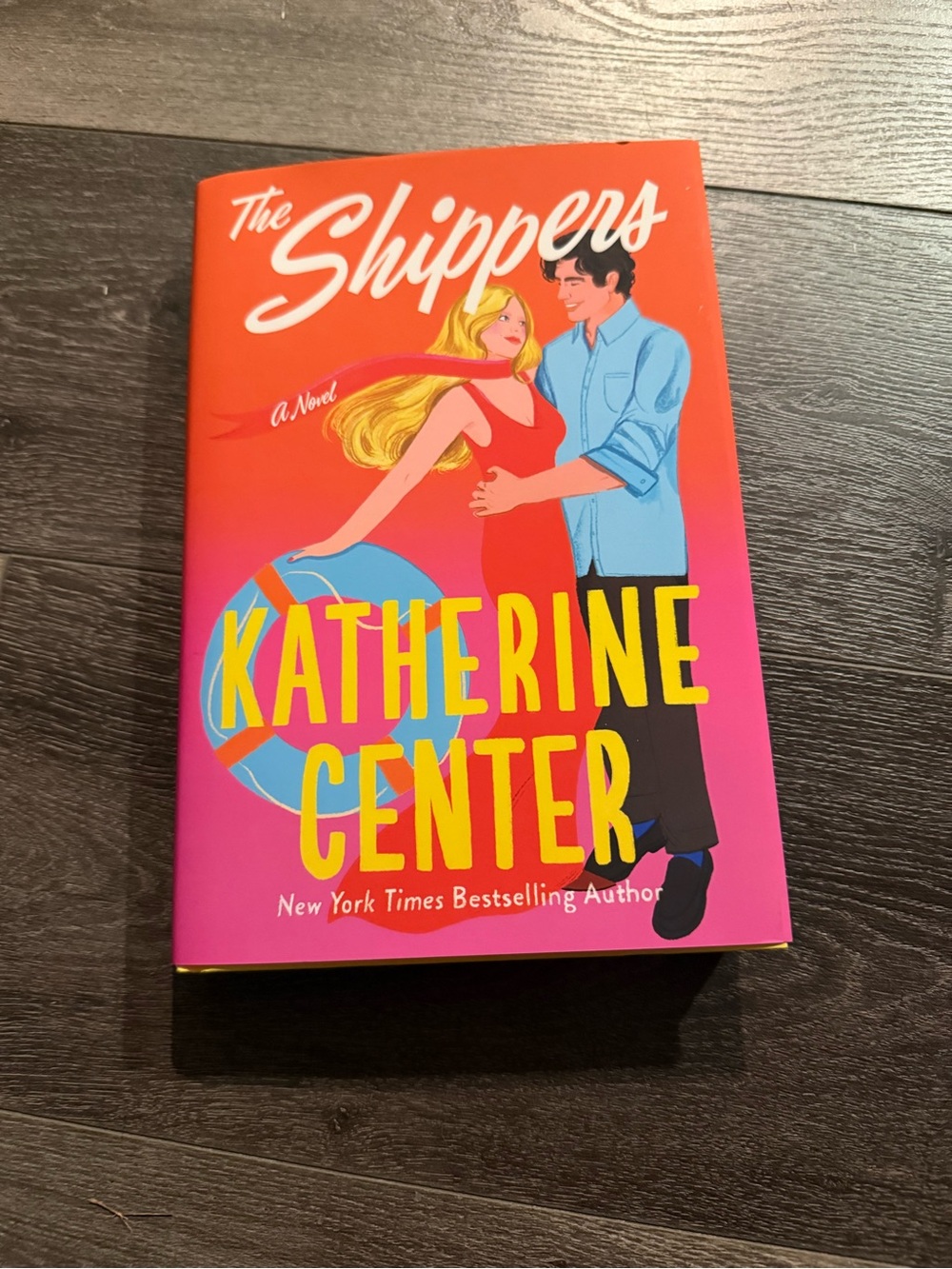 Signed copy of The Shippers by Katherine Center — Bright Pink & Orange Hardcover